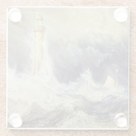 William Turner - Bell Rock Lighthouse Glasuntersetzer (Rückseite)