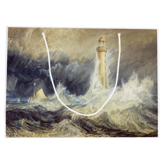 William Turner - Bell Rock Lighthouse Große Geschenktüte (Rückseite)