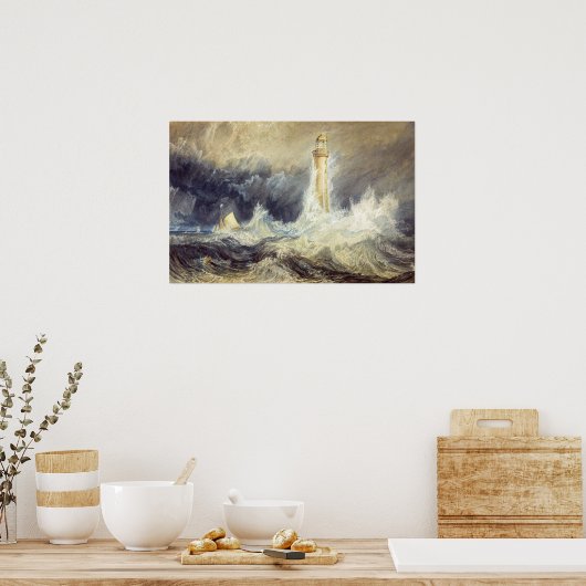 William Turner - Bell Rock Lighthouse Poster (Küche)