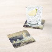 William Turner - Bell Rock Lighthouse Rechteckiger Pappuntersetzer (Vor Ort)