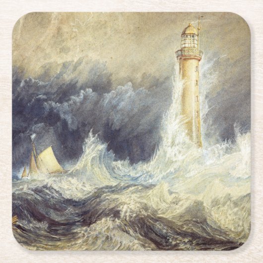 William Turner - Bell Rock Lighthouse Rechteckiger Pappuntersetzer (Vorderseite)