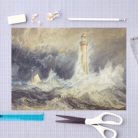William Turner - Bell Rock Lighthouse Seidenpapier (Handwerk)