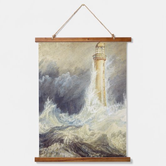 William Turner - Bell Rock Lighthouse Wandteppich Mit Holzrahmen (Vorderseite)