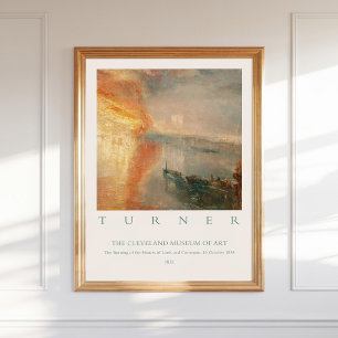 William Turner Brennende Häuser Lords Commons 1834 Poster