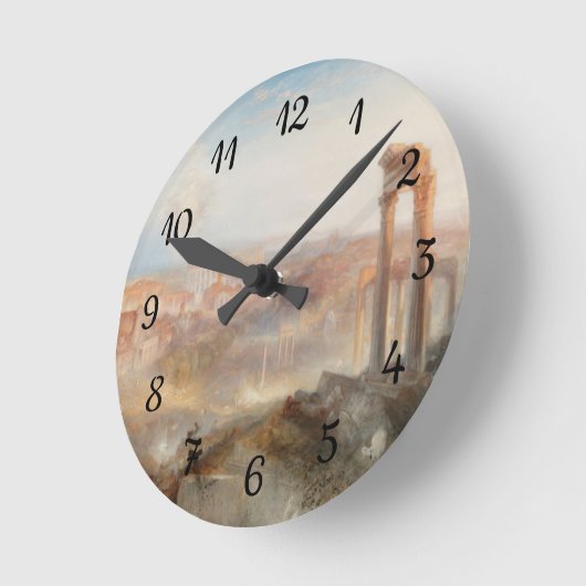 William Turner British - Modernes Rom-Campo Vaccin Runde Wanduhr (Winkel)