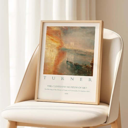 William Turner Burning Houses Lords Commons 1834 Poster
