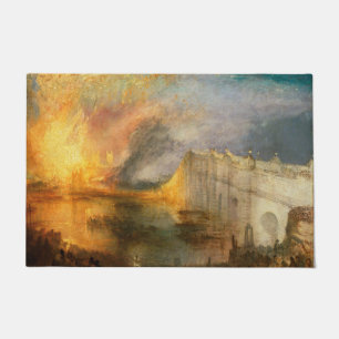 William Turner - Der Brand des Parlaments Fußmatte