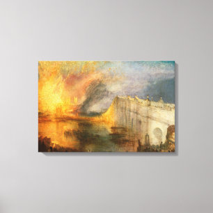 William Turner - Der Brand des Parlaments Leinwanddruck