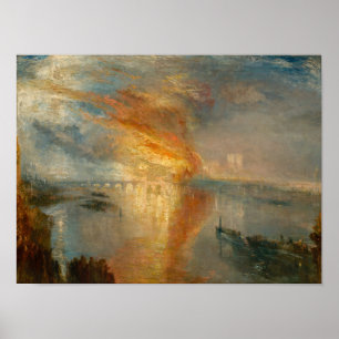 William Turner - Der Brand des Parlaments Poster