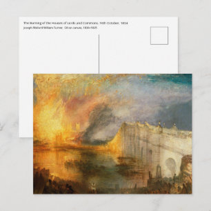 William Turner - Der Brand des Parlaments Postkarte