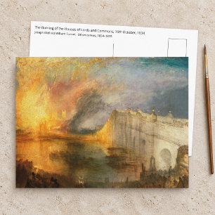 William Turner - Der Brand des Parlaments Postkarte