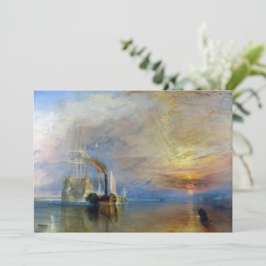William Turner - Der Kampftemeraire Einladung (Stehend Vorderseite)