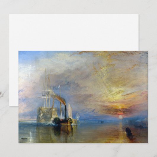 William Turner - Der Kampftemeraire Einladung (Vorne/Hinten)