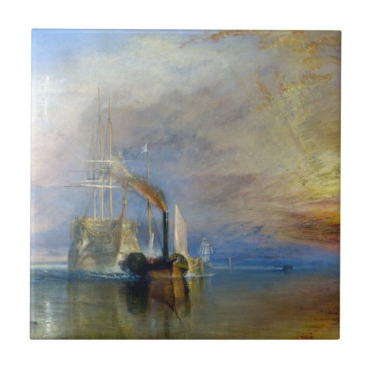 William Turner - Der Kampftemeraire Fliese (Vorderseite)