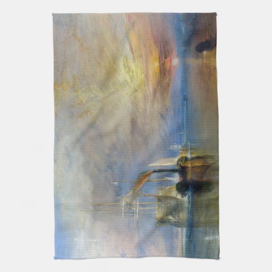 William Turner - Der Kampftemeraire Geschirrtuch (Vertikal)