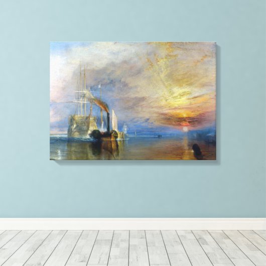 William Turner - Der Kampftemeraire Leinwanddruck (Insitu (Holzboden))