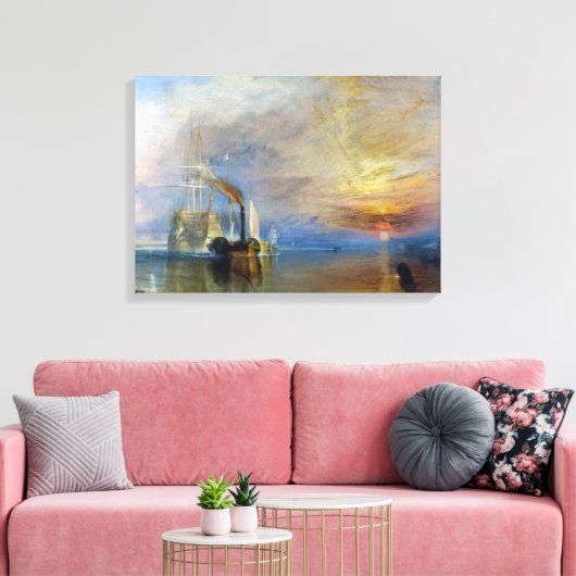 William Turner - Der Kampftemeraire Leinwanddruck (Insitu (Wohnzimmer))