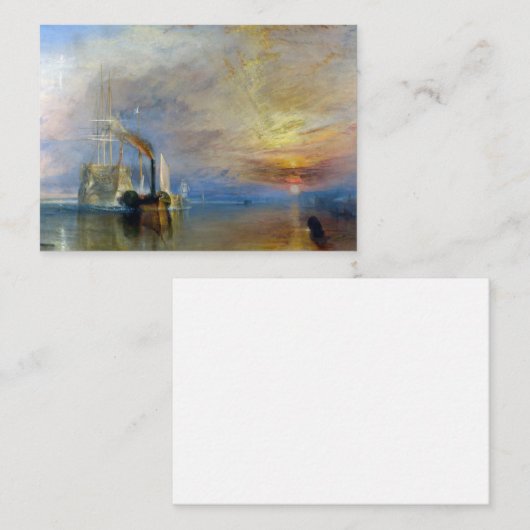 William Turner - Der Kampftemeraire Mitteilungskarte (Vorne/Hinten)