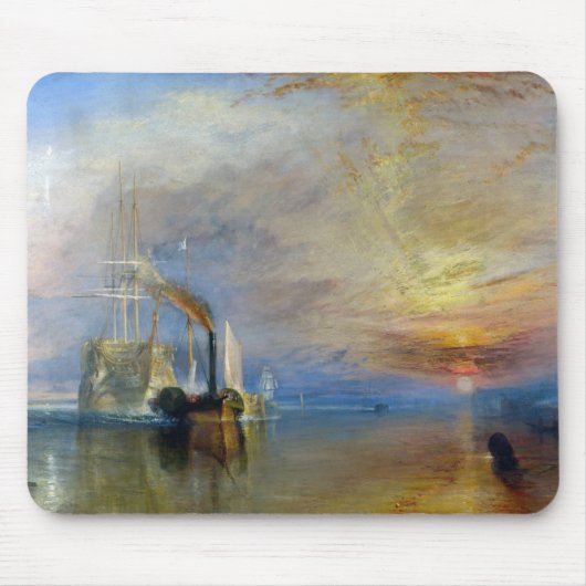 William Turner - Der Kampftemeraire Mousepad (Vorne)