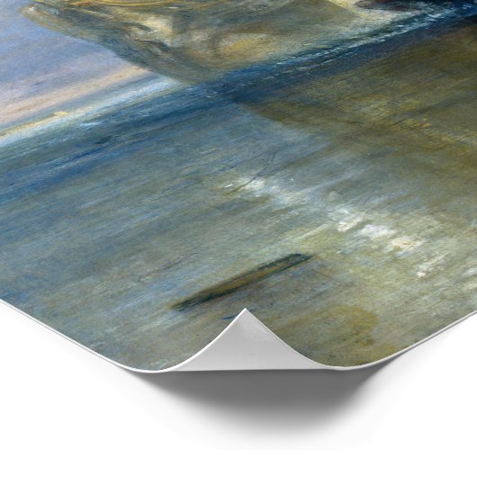 William Turner - Der Kampftemeraire Poster (Ecke)