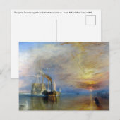 William Turner - Der Kampftemeraire Postkarte (Vorne/Hinten)