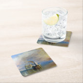 William Turner - Der Kampftemeraire Rechteckiger Pappuntersetzer (Vor Ort)