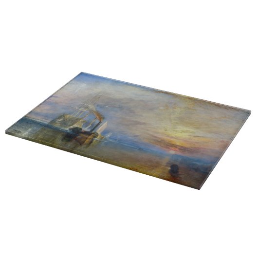 William Turner - Der Kampftemeraire Schneidebrett (Ecke)