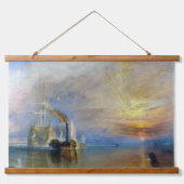 William Turner - Der Kampftemeraire Wandteppich Mit Holzrahmen (Vorne)