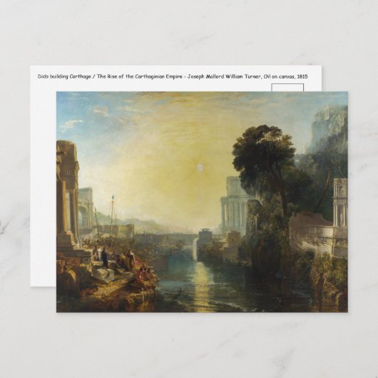 William Turner - Dido Gebäude Carthage Postkarte (Vorne/Hinten)