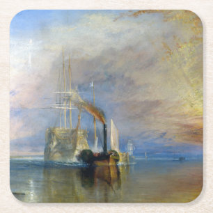 William Turner - Die kämpfende Temeraire Rechteckiger Pappuntersetzer
