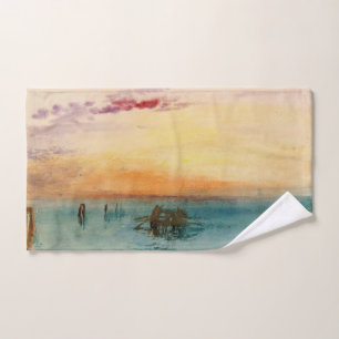 William Turner - Die Lagune bei Venedig bei Sonnen Badhandtuch Set