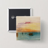 William Turner - Die Lagune bei Venedig bei Sonnen Button (Vorne & Hinten)