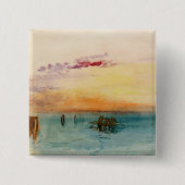 William Turner - Die Lagune bei Venedig bei Sonnen Button (Vorderseite)