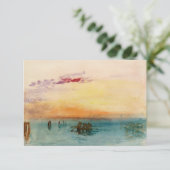 William Turner - Die Lagune bei Venedig bei Sonnen Dankeskarte (Stehend Vorderseite)