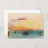William Turner - Die Lagune bei Venedig bei Sonnen Dankeskarte (Vorne/Hinten)