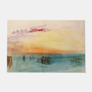 William Turner - Die Lagune bei Venedig bei Sonnen Fußmatte