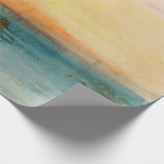 William Turner - Die Lagune bei Venedig bei Sonnen Geschenkpapier (Ecke)