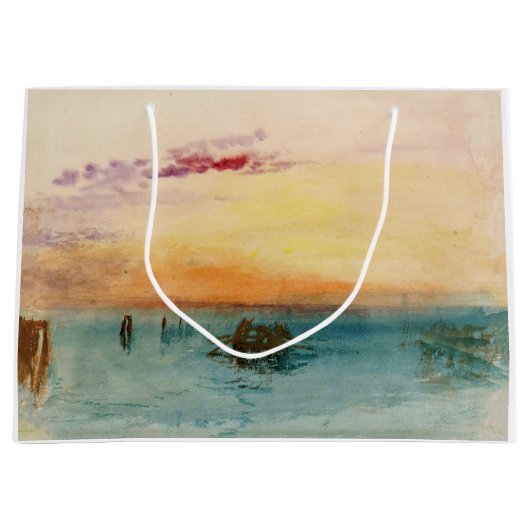 William Turner - Die Lagune bei Venedig bei Sonnen Große Geschenktüte (Vorderseite)