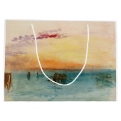 William Turner - Die Lagune bei Venedig bei Sonnen Große Geschenktüte (Rückseite)