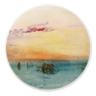 William Turner - Die Lagune bei Venedig bei Sonnen Keramikknauf