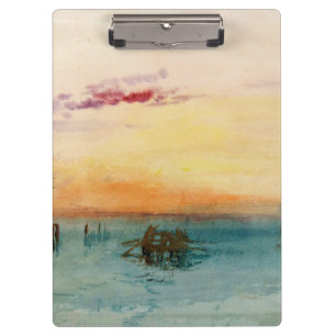 William Turner - Die Lagune bei Venedig bei Sonnen Klemmbrett