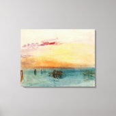 William Turner - Die Lagune bei Venedig bei Sonnen Leinwanddruck (Vorderseite)