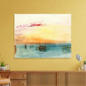 William Turner - Die Lagune bei Venedig bei Sonnen Leinwanddruck (Insitu (Wohnzimmer))