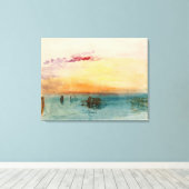 William Turner - Die Lagune bei Venedig bei Sonnen Leinwanddruck (Insitu (Holzboden))