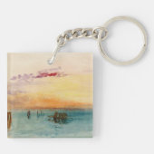 William Turner - Die Lagune bei Venedig bei Sonnen Schlüsselanhänger (Rückseite)