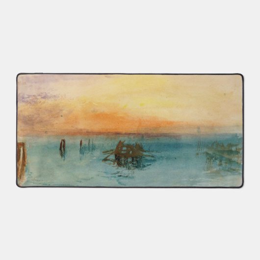 William Turner - Die Lagune bei Venedig bei Sonnen Schreibtischunterlage (Vorderseite)