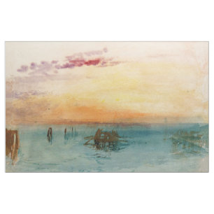 William Turner - Die Lagune bei Venedig bei Sonnen Stoff