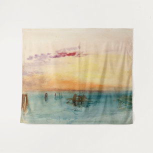 William Turner - Die Lagune bei Venedig bei Sonnen Wandteppich