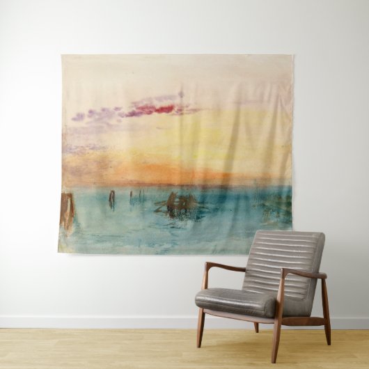 William Turner - Die Lagune bei Venedig bei Sonnen Wandteppich (Beispiel (Horizontal))