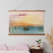 William Turner - Die Lagune bei Venedig bei Sonnen Wandteppich Mit Holzrahmen (Schlafzimmer)